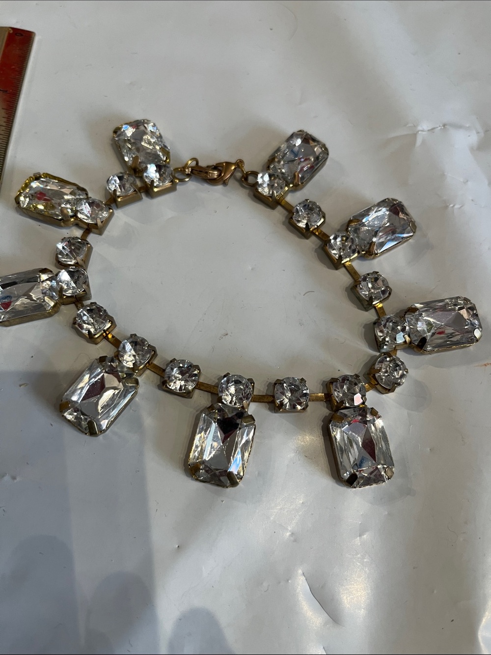 ANKLE BRACELET LIGHTweight, 10” round square bling